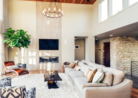 A living space featuring smart home solutions and AV technologies.
